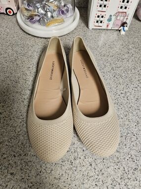 Lucky Brand Women's Cream Knit Ballet Flats